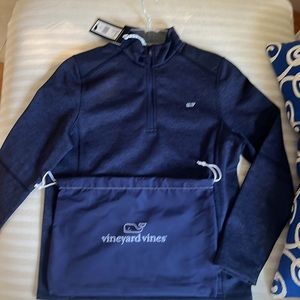 Vineyard Vines Boys Size Large. Handsome Blue Zip-up Top / Sweater / Sweatshirt!